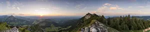 Central Europe Scenic Views Drucke: 360 degree panorama from Risetestock