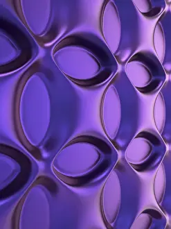 Empty Deserted Landscape Drucke: 3d effect purple glossy metallic background pattern