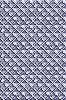 Patterned Decorative Item Drucke: 3D effect seamless background, metallic wallpaper decoration pattern
