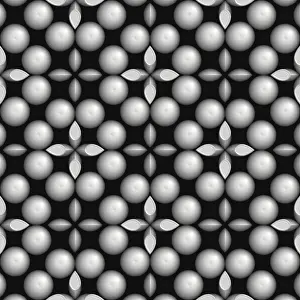 Seamless Decoration Effect Drucke: 3D effect seamless background, wallpaper decoration pattern