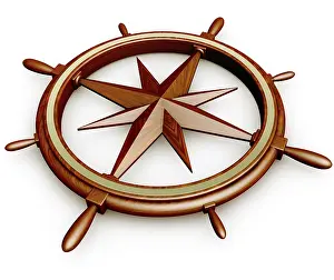 Navigation Concept Drucke: 3D illustration of a navigation concept