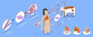 Biological Cultivation Design Drucke: 3D Isometric Flat Vector Conceptual Illustration of Anthrax