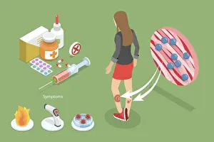 Drucke von 3D Isometrisches Flachvektor-Konzeptillustration des MRSA-Superkeims, Methicillin-resistenter Staphylococcus aureus Octodontidae Drucke: 3D isometrische flache Vektor-Konzept-Illustration des MRSA-Superkeims.