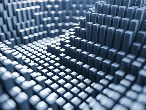 High Quality 3d Illustration Drucke: 3d render of abstract data structure