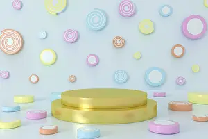 Minimalist Modern Architecture Style Drucke: 3d render, abstract geometric background