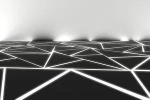 Abstract Geometric Background Drucke: 3d render, abstract geometric background