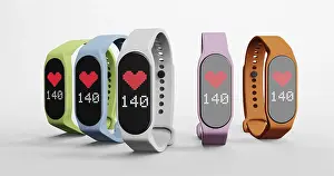 Bilder Datiert 2. Juni 2024: 3D-Rendern von Smart-Band, Fitnessuhr.