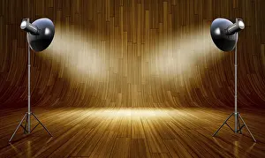 Deserted Studio Environment Drucke: 3D rendering of an background