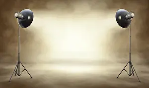 Uninhabited Studio Environment Drucke: 3D rendering of a background