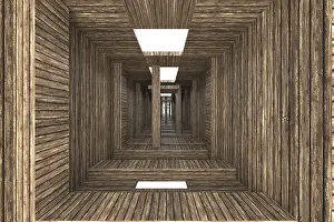 Japanese Architectural Style Drucke: 3d rendering of backgrounds abstract