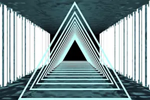 Modern Architectural Style Renderings Drucke: 3d rendering of backgrounds abstract