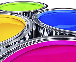 Construction Site Image Drucke: 3D rendering of a color concept