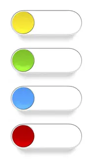 Blockchain Technology Symbol Drucke: 3d rendering of a push button in different colors