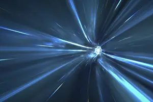 Verwandte Bilder Drucke: 3D-Rendition eines Warp-Tunnels im Weltraum.