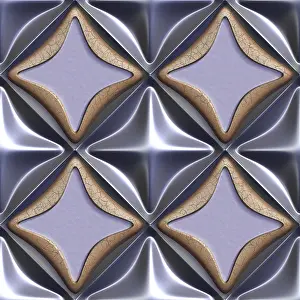 Empty Full Frame Image Drucke: 3d seamless tileable decorative background pattern
