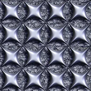 Deserted Structure Patterns Drucke: 3d seamless tileable metal decorative background pattern