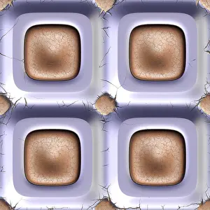Metal Structure Design Drucke: 3d seamless tileable metal decorative background pattern