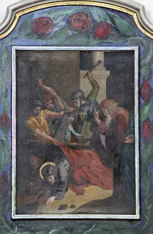 Sacred Building In Germany Drucke: 7th Stations of the Cross, Jesus falls the second time