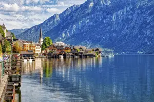 Salzkammergut Journey Drucke: A, Hallstatt, hdr