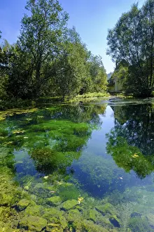 German Federal Republic Waters Drucke: Aachtopf, blue spring pot, Aach spring