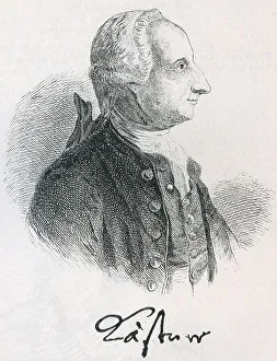 German Literature Illustration Drucke: Abraham Gotthilf Kaestner, Historical Illustration from Otto von Leixner: Illustrated History of German Literature
