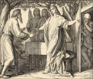 Old Testament Scripture Drucke: Abraham's Three Visitors, Old Testament