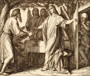 Old Testament Scripture Drucke: Abraham's Three Visitors, Old Testament