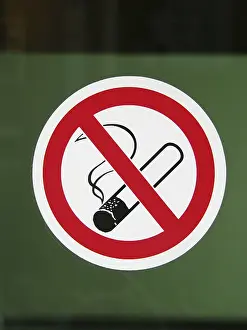 No Smoking Sign Drucke: Absolute smoke-prohibition