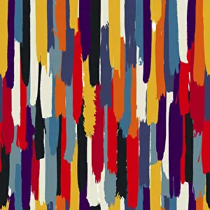 Colorful Symbolic Image Drucke: Abstract art brush vector seamless pattern