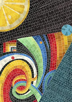 Geometrische Formen Drucke: Abstracte Kunstmosaik