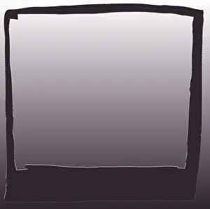 Drucke von Abstraktes Kunstwerk mit einem Gradienten-Hintergrund, umrissener Kasten und minimalistischer Stil Minimalistische Kunstwerke Drucke: Abstraktes Kunstwerk mit einem Gradienten-Hintergrund.
