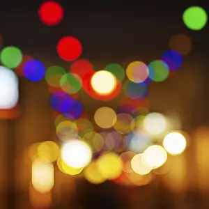 Colourful Bokeh Effect Drucke: Abstract background with colored lights