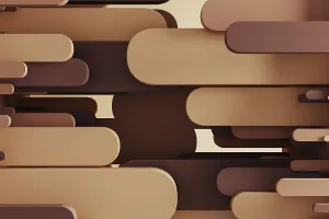 Installationskunst Drucke: Abstrakte Hintergrundmerkmale weisen weiche geometrische Formen in warmen Tönen auf.