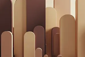 Drucke von Abstrakte Hintergrundmerkmale weisen weiche geometrische Formen in warmen Tönen auf, die eine ruhige Atmosphäre für verschiedene kreative Projekte oder digitale Verwendungen schaffen Zeitgenössische Kunst Drucke: Abstrakte Hintergrundmerkmale weisen weiche geometrische Formen in warmen Tönen auf.