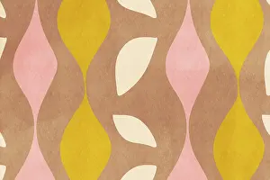 Pastel Colored Background Image Drucke: An abstract background featuring an array of organically shaped forms in pink