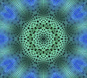 Abstract Radial Pattern Drucke: Abstract background with radial dotted pattern