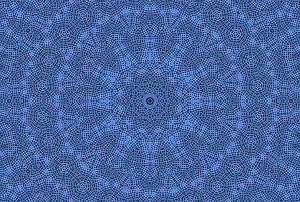 Concentric Circle Design Drucke: Abstract blue background with dotted pattern
