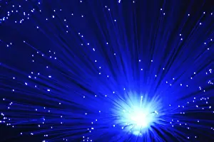 Abstract Blue Background Drucke: Abstract blue background with star