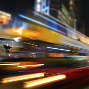 Modern Urban Landscape Photography Drucke: Abstract cityscape blurred background