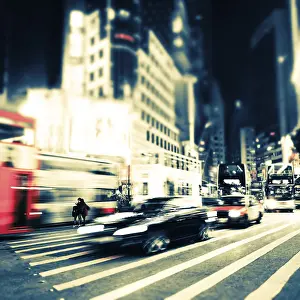 Abstract Cityscape Drucke: Abstract cityscape blurred background