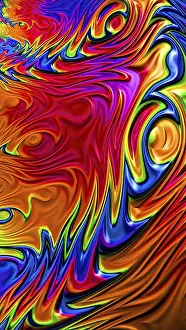 Colorful Background Design Drucke: Abstract colorful chaos background - computer-generated image