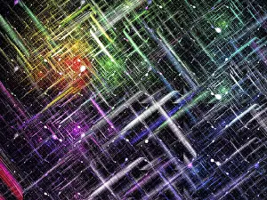 Web Design Backgrounds Drucke: Abstract computer-generated image - randomly lines