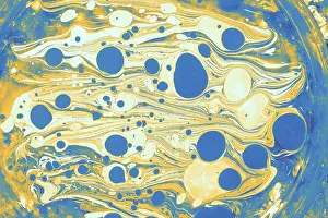Abstract Design Wallpaper Drucke: Abstract creative marbling pattern for fabric