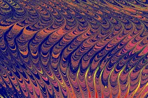 Full Frame Background Image Drucke: Abstract creative marbling pattern for fabric