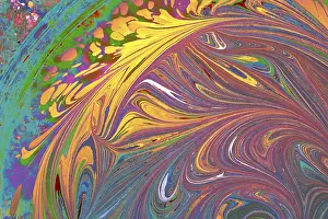Abstract Marbling Pattern Drucke: Abstract creative marbling pattern for fabric