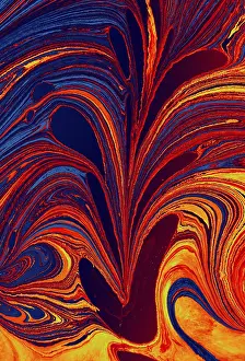 Abstract Marbling Pattern Drucke: Abstract creative marbling pattern for fabric