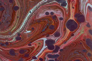 Abstract Marbling Pattern Drucke: Abstract creative marbling pattern for fabric