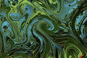 Abstract Marbling Pattern Drucke: Abstract creative marbling pattern for fabric
