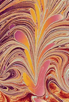 Marbled Background Image Drucke: Abstract creative marbling pattern for fabric