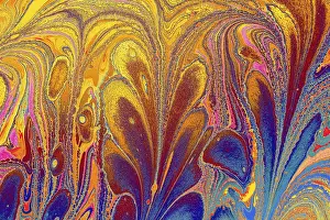 Abstract Marbling Pattern Drucke: Abstract creative marbling pattern for fabric